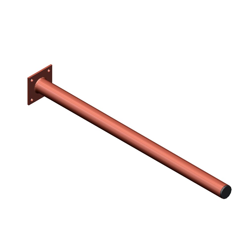 Rhiwa Quality draagpijp Ø 40 mm - 710 mm - recht - bout model - in grondverf