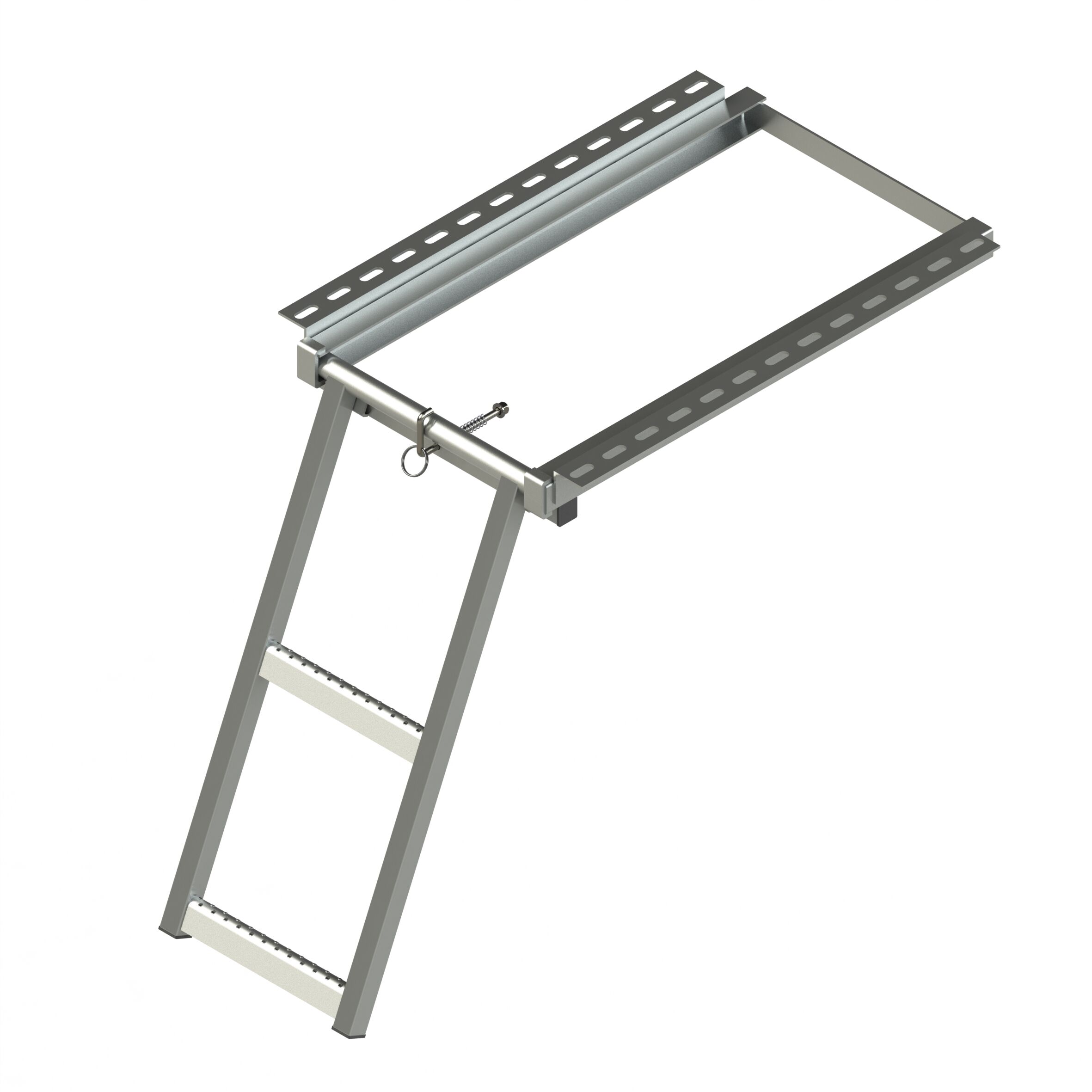 Pommier pull out ladder - 2 steps - 635 x 430 mm (LxW) - zinc-plated
