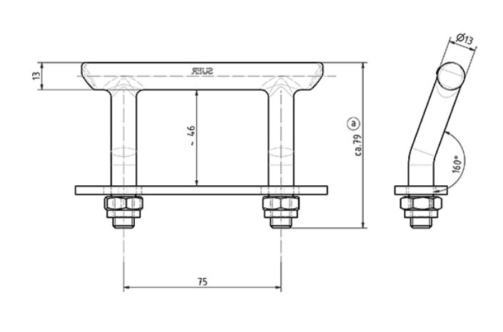 Rhiwa Quality kit de tirants d'ancrage 2,5 tonnes - pour poutre de rive - cac 75 mm - galvanisé - EN 12640