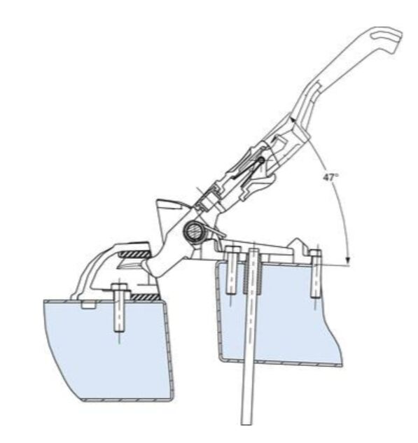 Pommier refrigerated truck lock - for small doors - epoxy aluminum