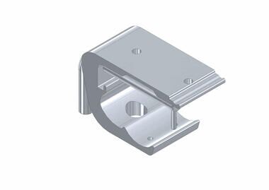Pommier support bracket with 90° handle - for meat hook tube Ø 60 mm - aluminum