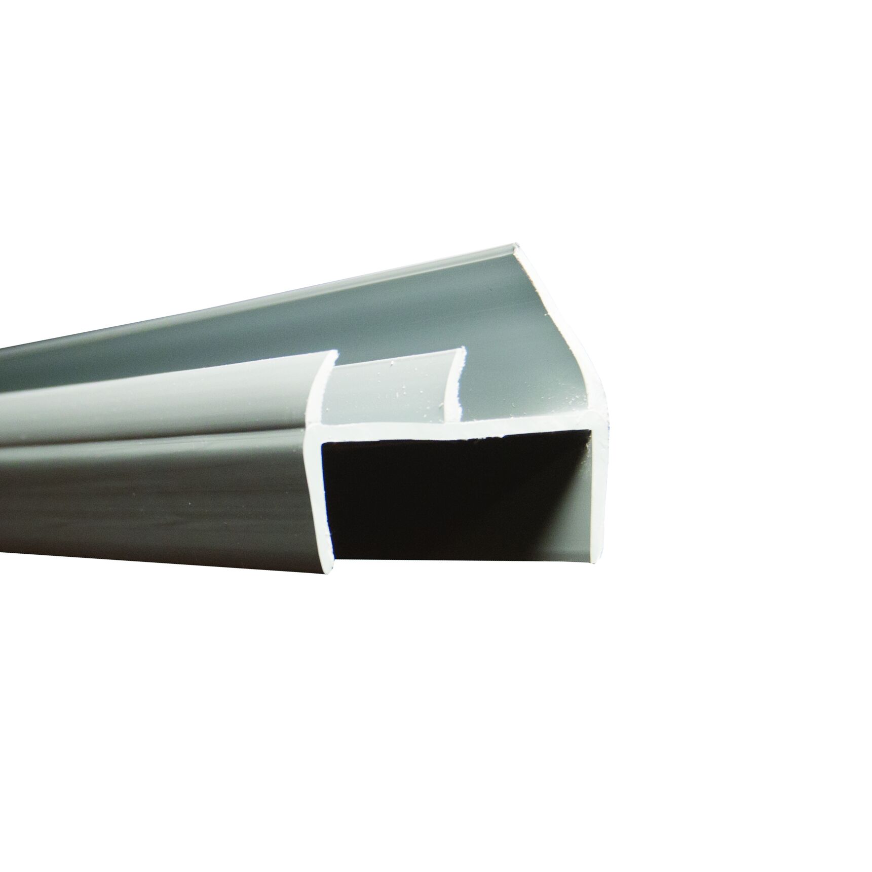 Pommier container door profile 55 mm - grey/black - 5 meter