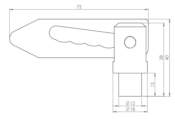 Rhiwa Quality tumbler lock - weld-on - zinc-plated