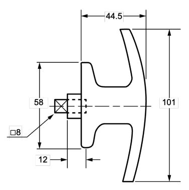 Rhiwa Quality kofferkruk - as 90 mm - afsluitbaar - verchroomd - verschillende sleutels