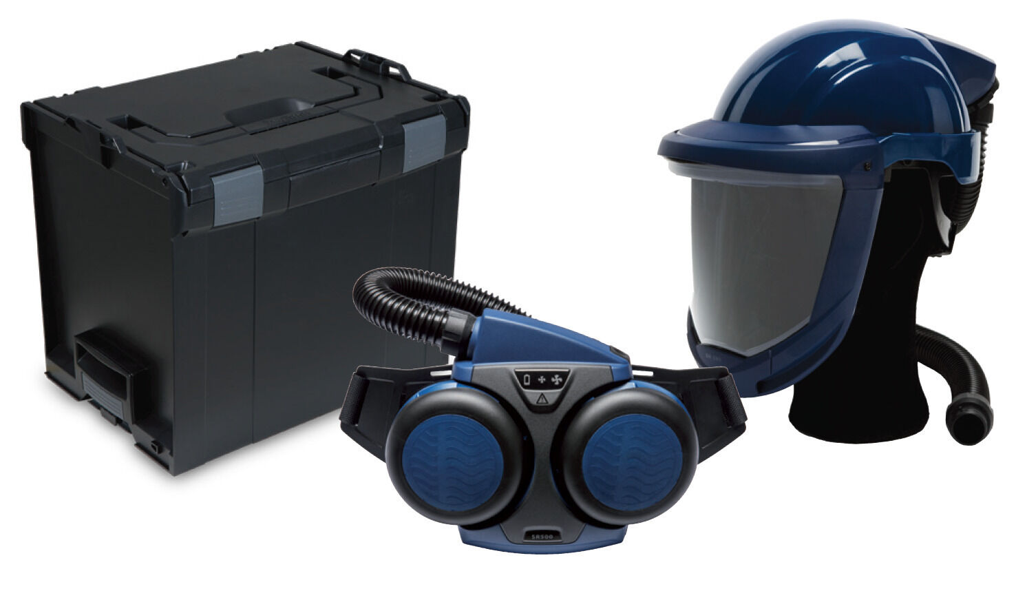 Sundström SR 500 unité de ventilation + SR 580 casque de sécurité avec écran facial - dans une L-boîte
