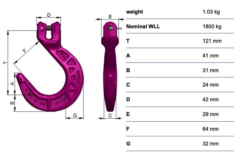 RUD ICE-Foundry hook IWH-6