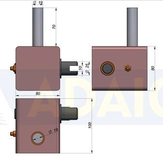 Rhiwa Quality tension box - right - for handwheel - bridge connection