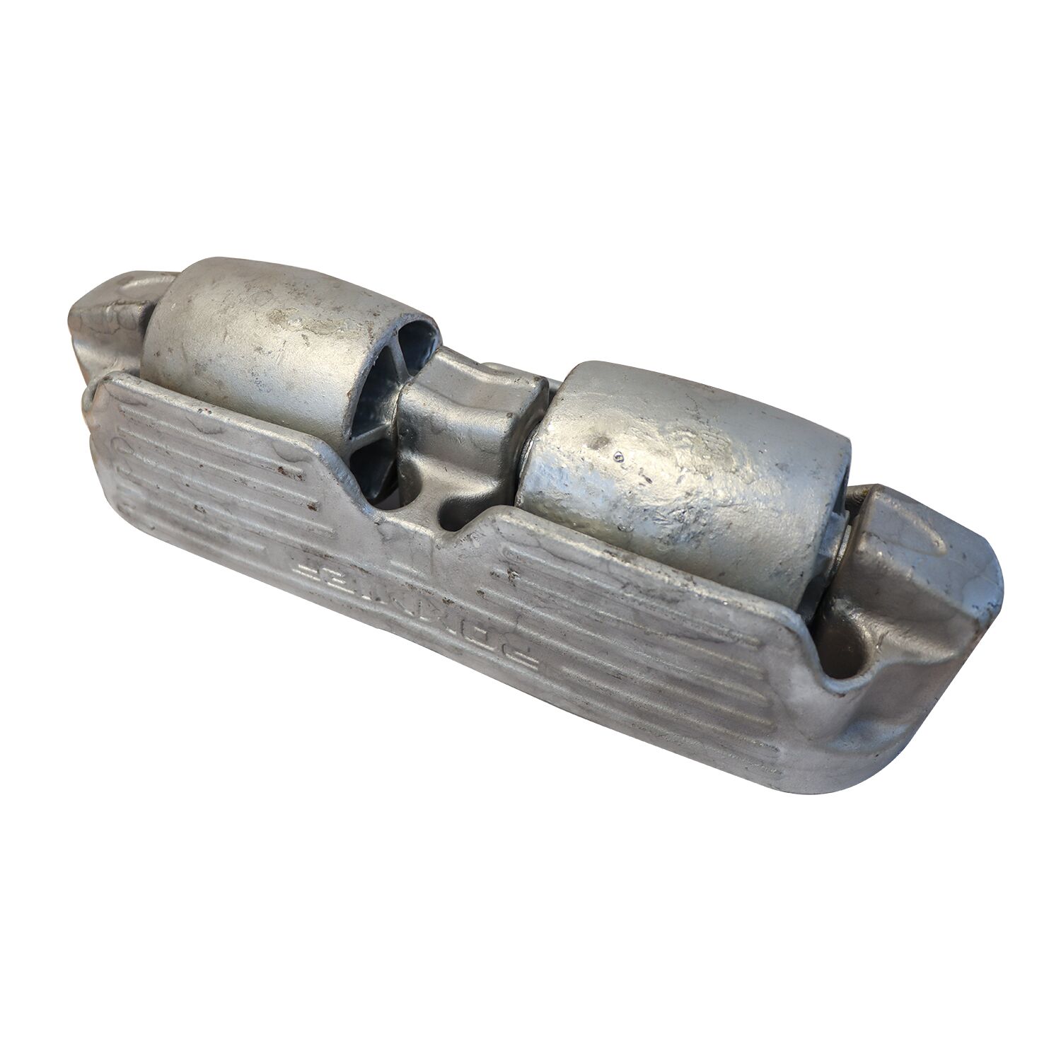 Pommier s-roll with 2 rolls - horizontal - galvanised