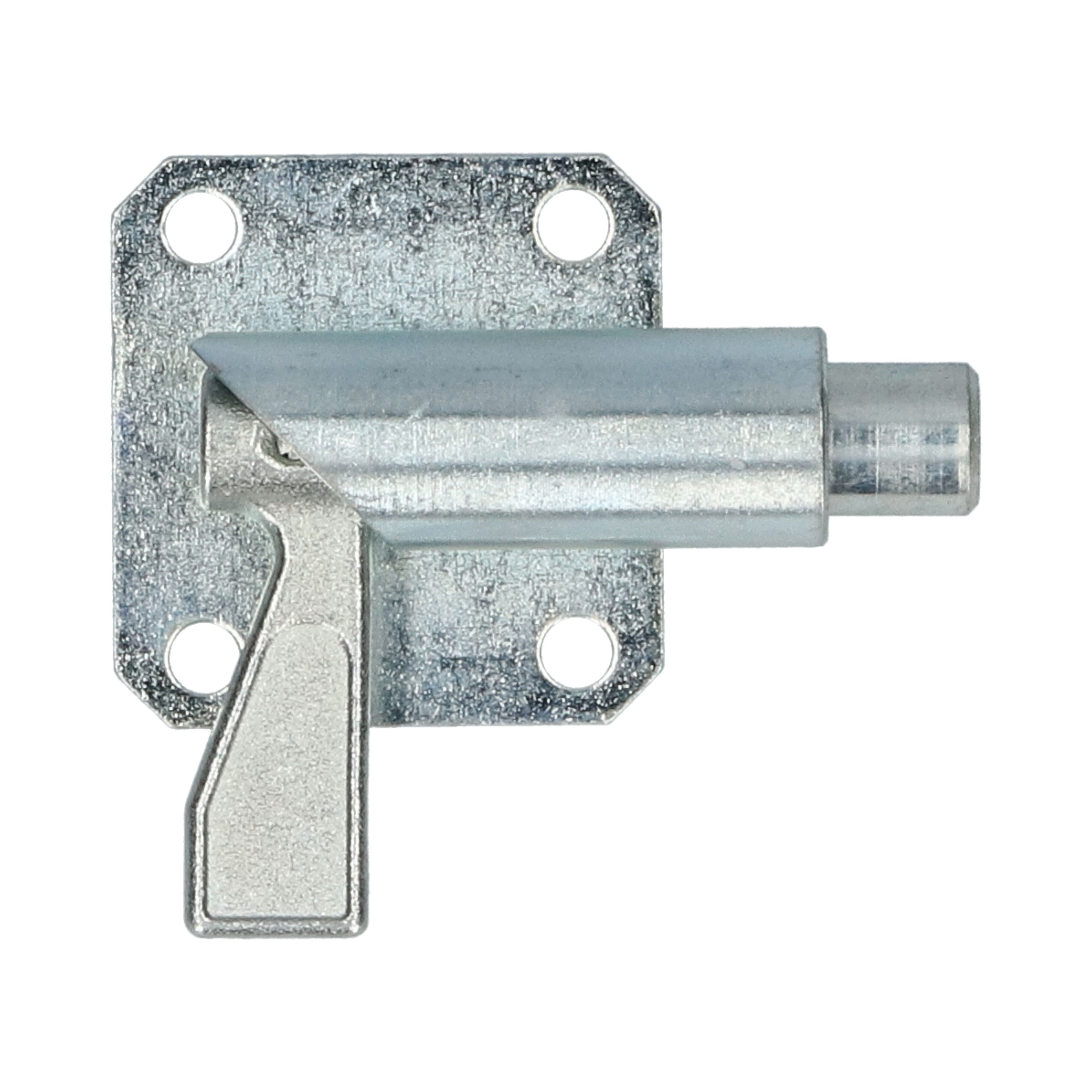 Pommier draw latch with plate - pin Ø 14 mm - right - zinc-plated