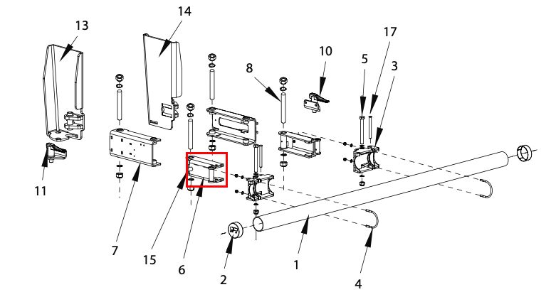 Pommier lower arm - for bumper 2909430 / 2911430 - R58-02
