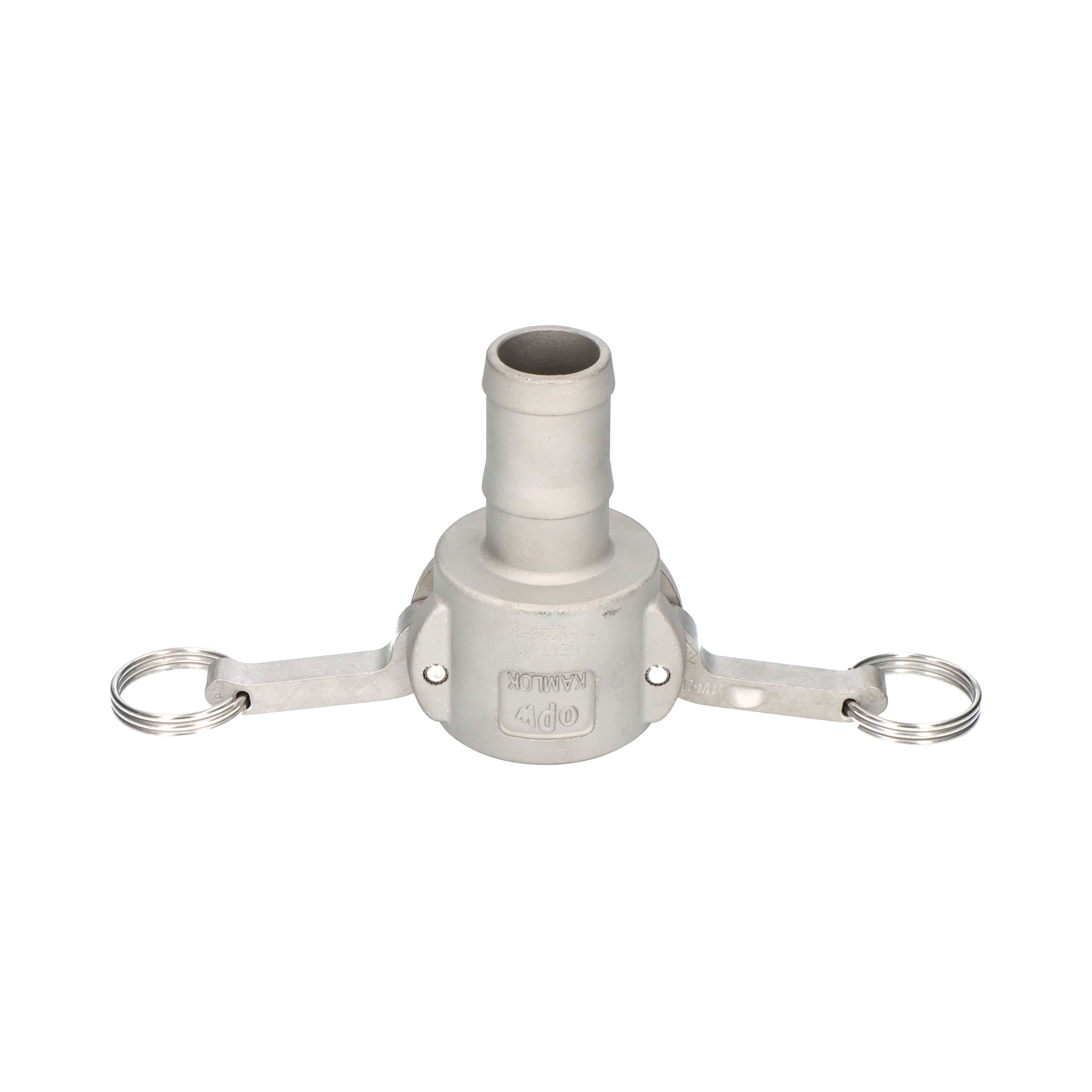 OPW koppeling Kamlok coupler C 1,1/4" slangtule voor slangklemmen RVS