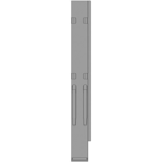 Kinnegrip K20 rear pillar - 1000 mm - right - with fastener - anodised aluminum