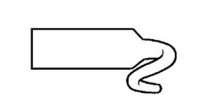 Pommier hook with pigtail - type C - 135 mm long - right