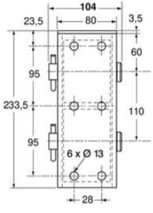 Pommier but-roll house - pour 2 rouleaux de 65 mm - vERTical