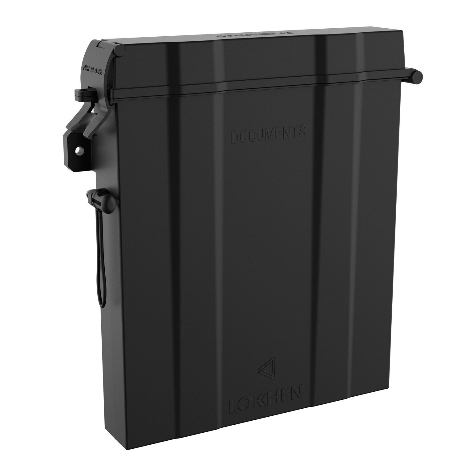 Rhiwa Quality document box 318 x 367 x 67 mm - black plastic