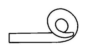 Pommier hook with pigtail - type B - 120 mm long - right