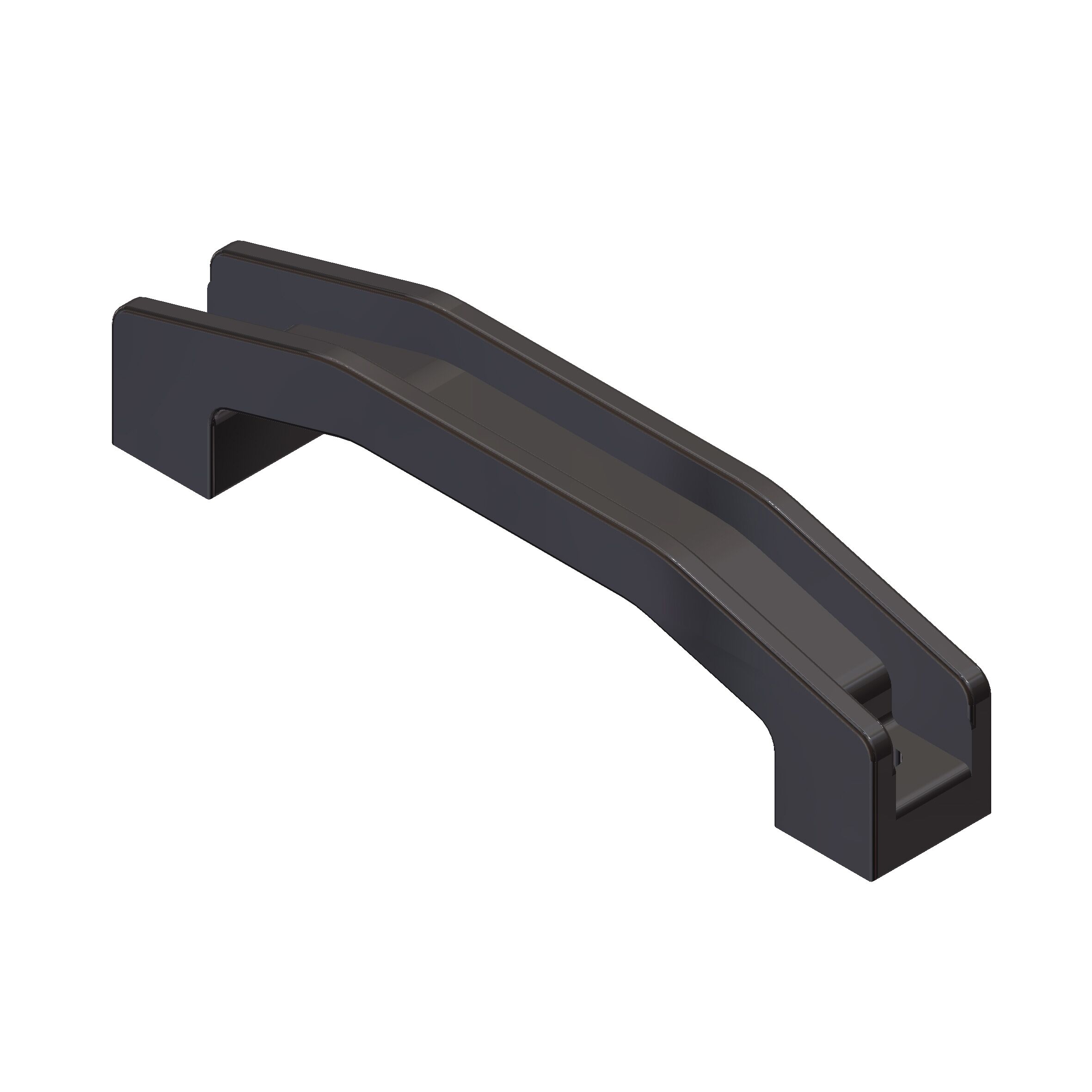 Pommier handgreep opbouw - lengte 172 mm - zwart kunststof