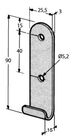 Pommier hook toggle latch - 90 mm - zinc-plated