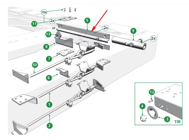 Edscha profils d'insERTion - pour Edscha CS Profi I et Lite