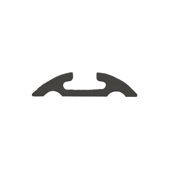 Rhiwa Quality airline anchor rail - hole Ø 20 mm - 3000 mm - semi-circular - black