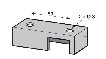 Pommier upper locking gear holder - for internal lock 1201353 - steel