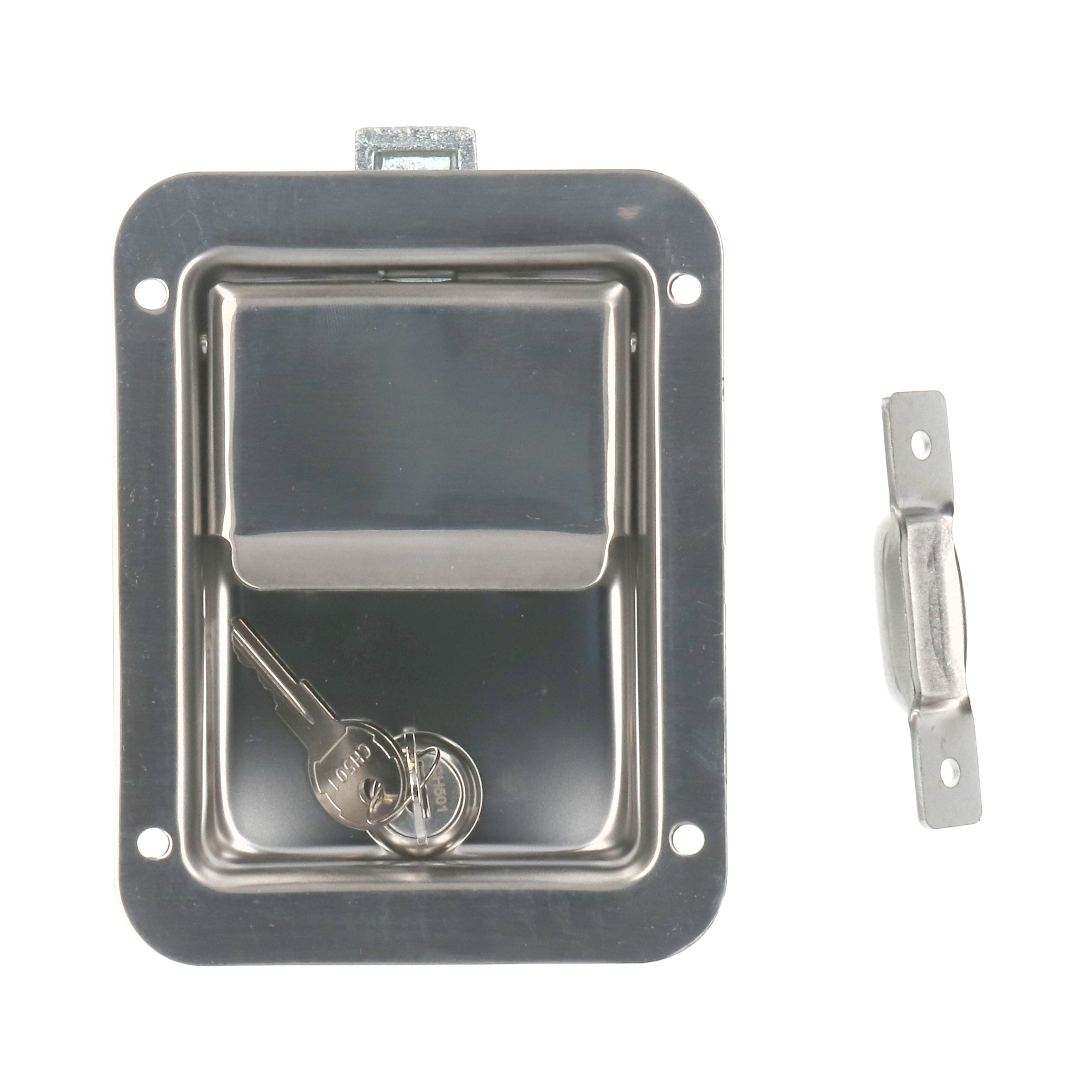 Pommier special closure - 140 x 106 x 23 mm - with latch - lockable - stainless steel - special