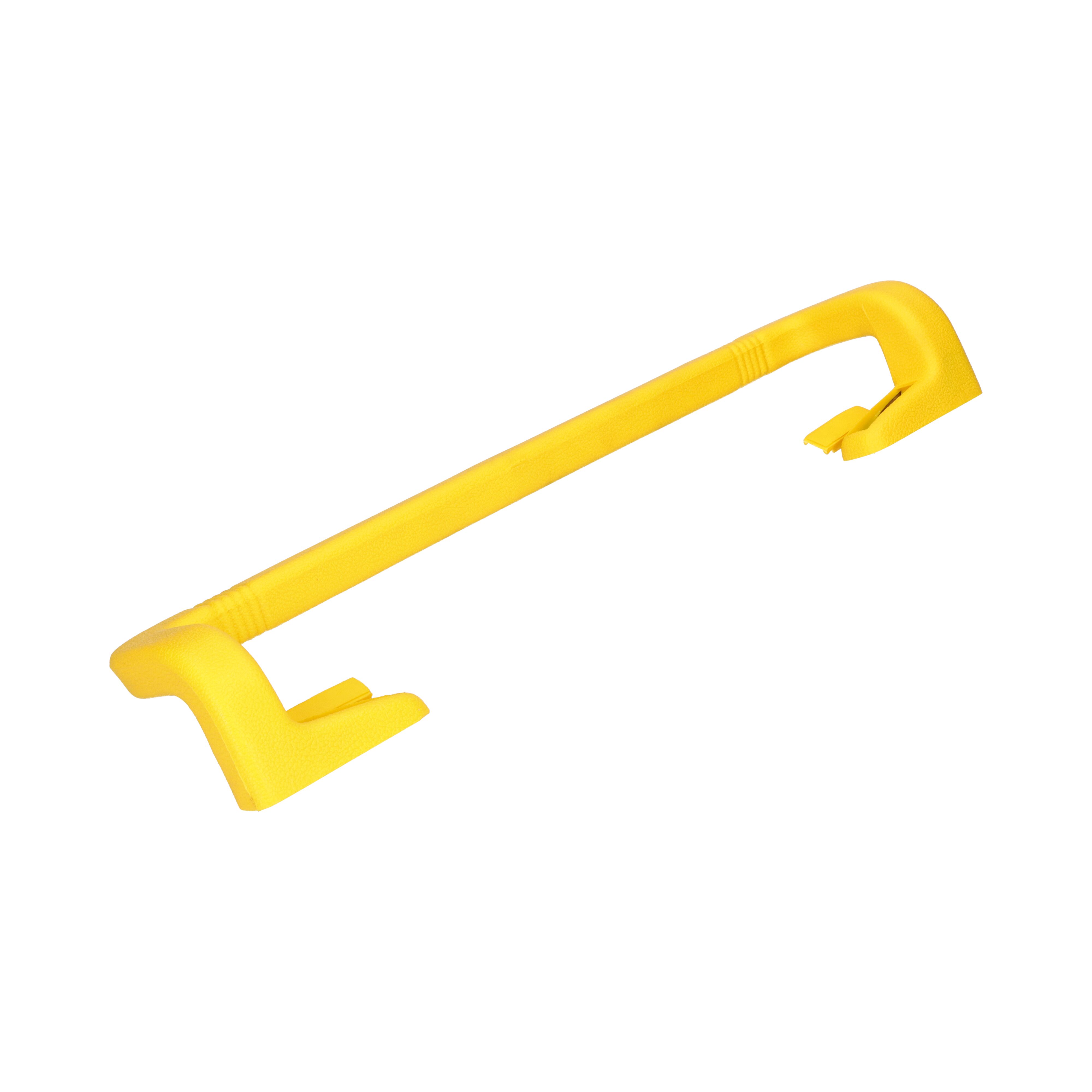 Rhiwa Quality handgreep opbouw - lengte 470 mm - aluminium met geel kunststof