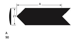 Pommier eindplaatje 90 mm - voor container deurprofiel - zwart