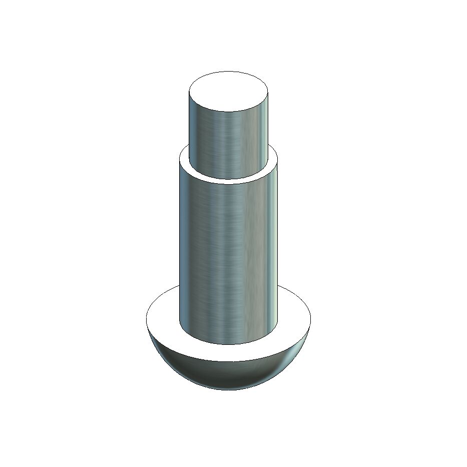 Pommier handle rivet Ø 10 mm - for 1201007 - zinc-plated