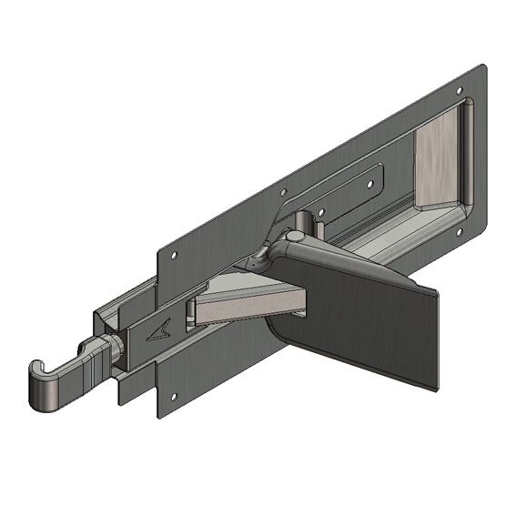 Rhiwa Quality internal lock - 300 x 120 x 22.5 mm - with J-hook - galvanised