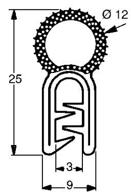 Pommier band clamp with ball - clamp range 3 mm - height 13 mm - roll 50 meter