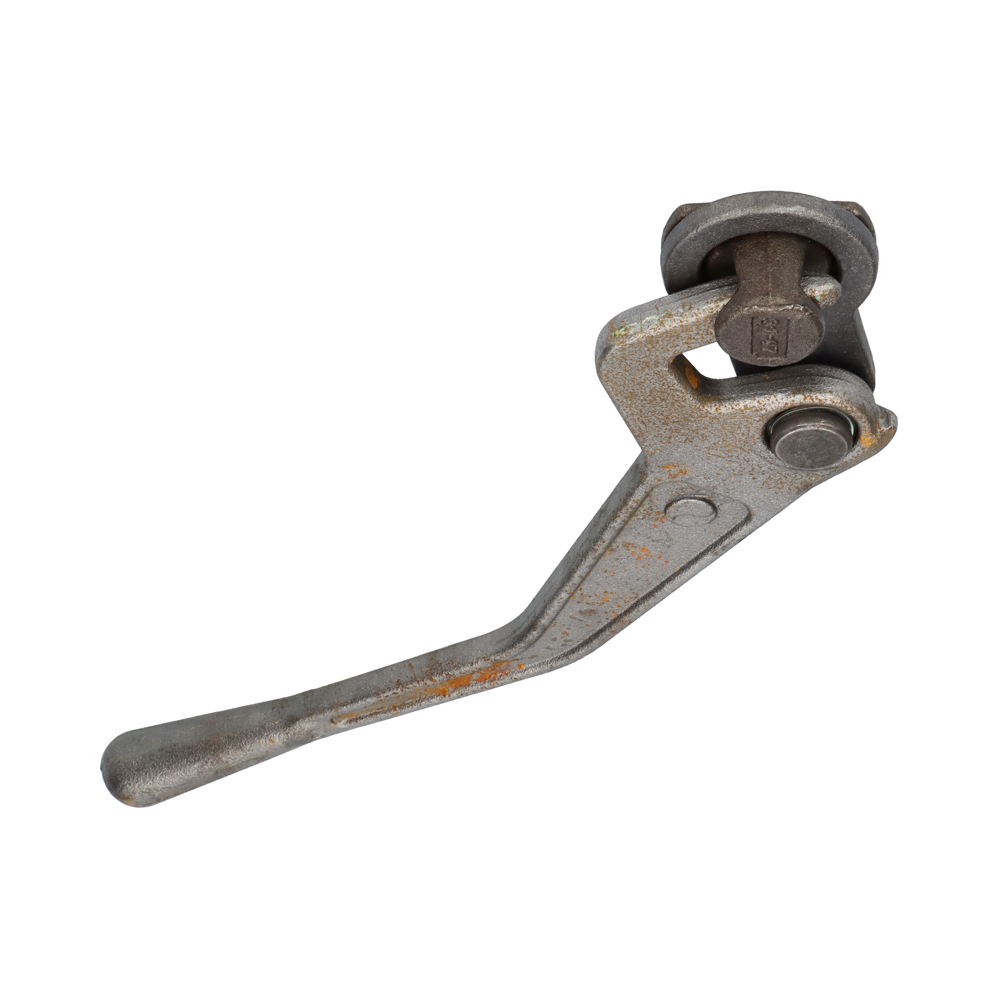 Pommier dropside locking gear - left - incl. keeper - heavy-duty model - plain steel