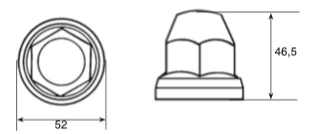 Rhiwa Quality wheel nut cover M32 - plastic black