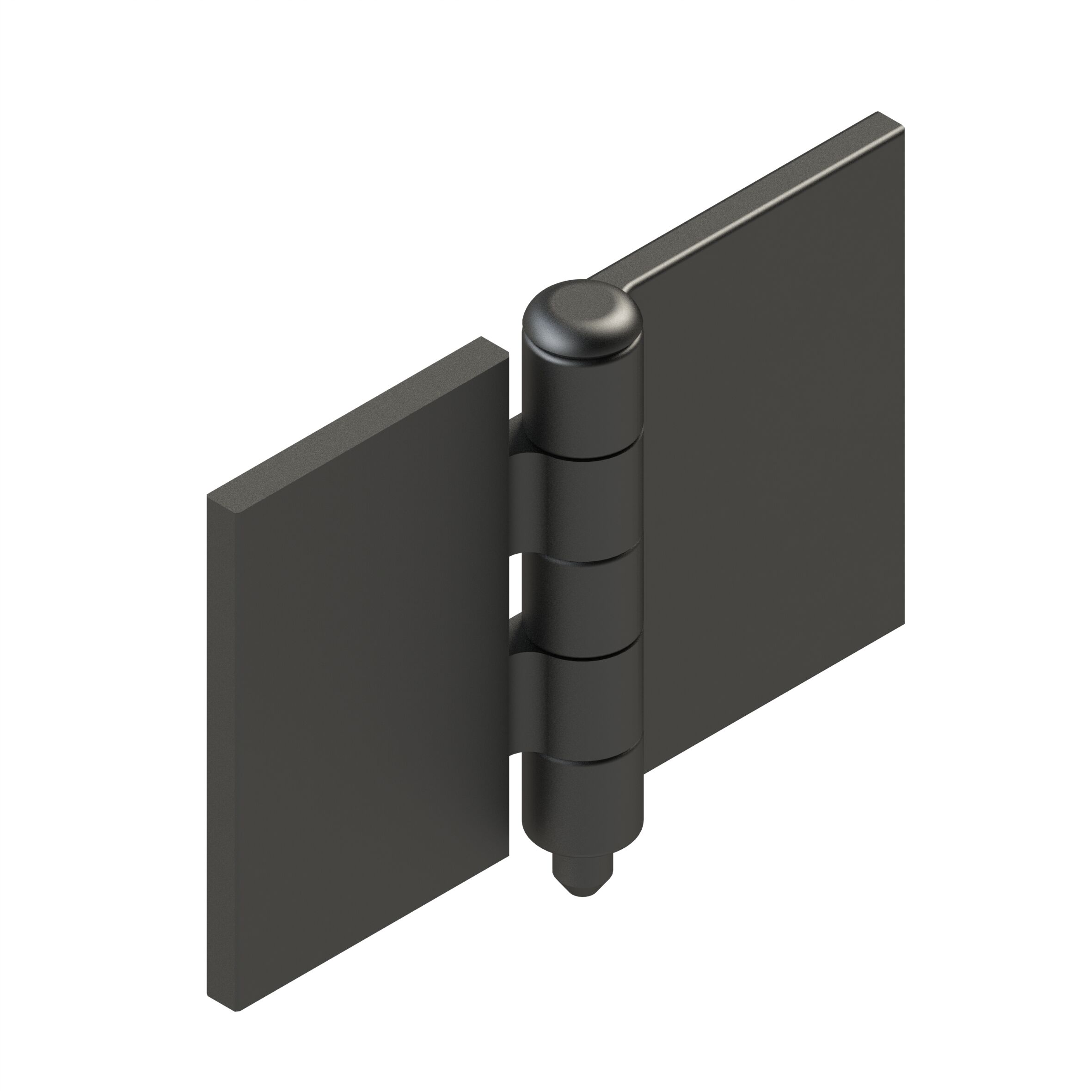 Rhiwa Quality portierscharnier 40 x 40 x 3 mm (BxLxD) - pen Ø 4 mm - blank staal