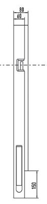 Rhiwa Quality front pillar - 400 mm - right - KTL