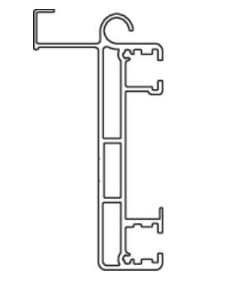 Pommier poutre de portail 2540 mm - aluminium
