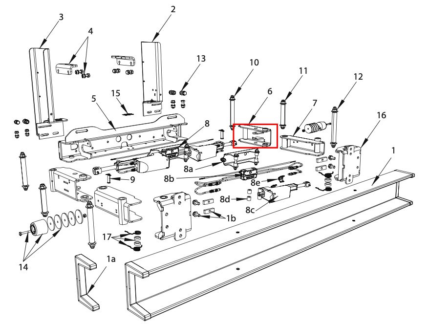 Pommier bovenarm set lang - voor XPAND P42 en E-XPAND P33 - R58-03