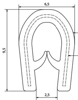 Rhiwa Quality band clamp - clamp range 0,5-1,5 mm - height 9,5 mm - roll 50 meter