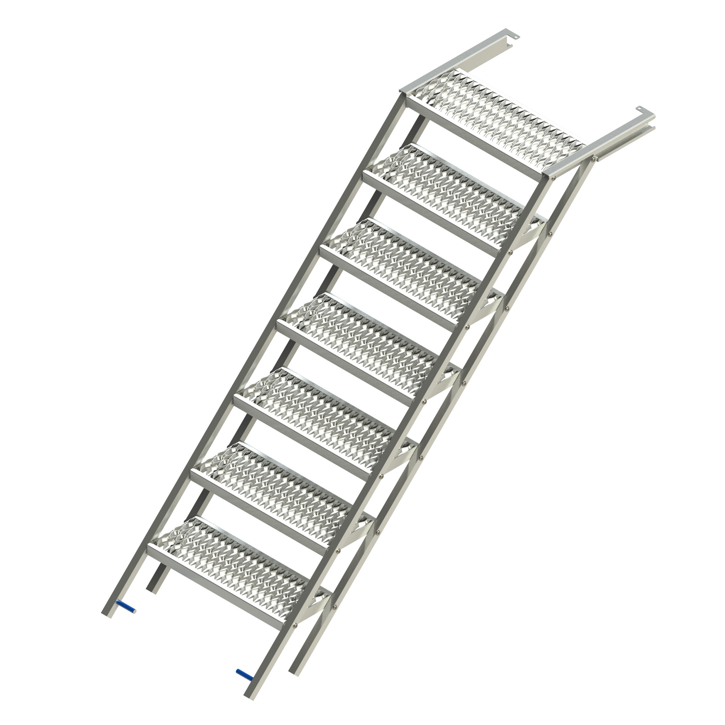 Takler trap uittrekbaar - 7 treden - 2603 x 994 mm (LxB) - volbad verzinkt
