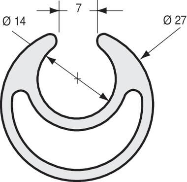 Pommier tube de serrage Ø 27 mm - longueur 3250 mm - aluminium