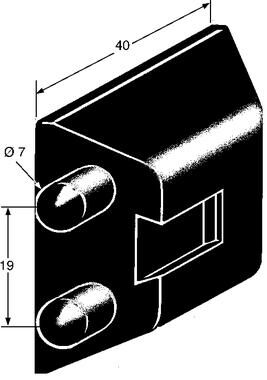 Pommier eindkap 40 mm - voor stootlijst - kunststof