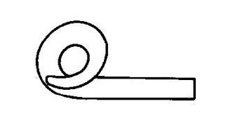 Pommier hook with pigtail - type B - 120 mm long - left