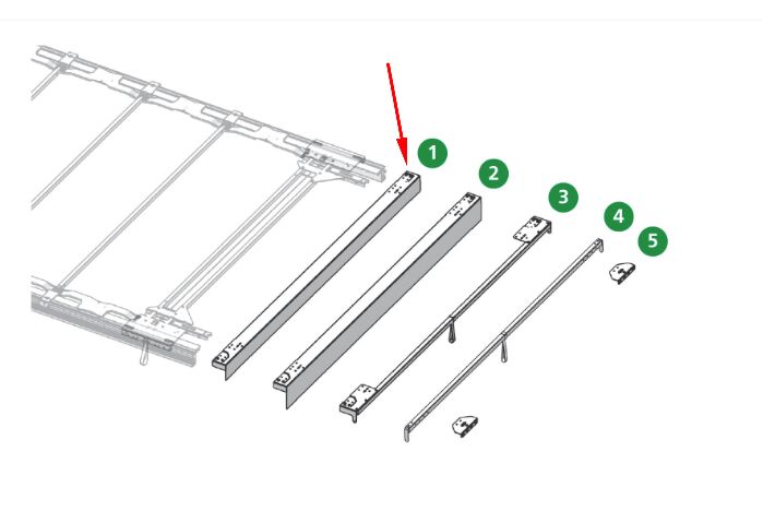 Edscha gantry beam 130 mm - for Edscha CS Hybrid / Profi II / ECO II