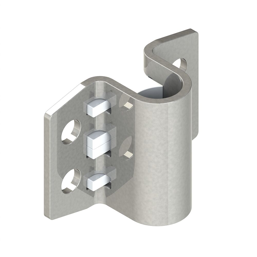 Pommier stanggeleider - voor sluiting Ø 16 mm - hoog 50 mm - RVS