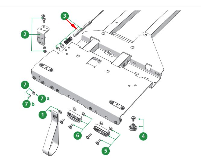 Edscha locking cable set - AB 2550 - for Edscha CS Hybrid / Profi II / ECO II