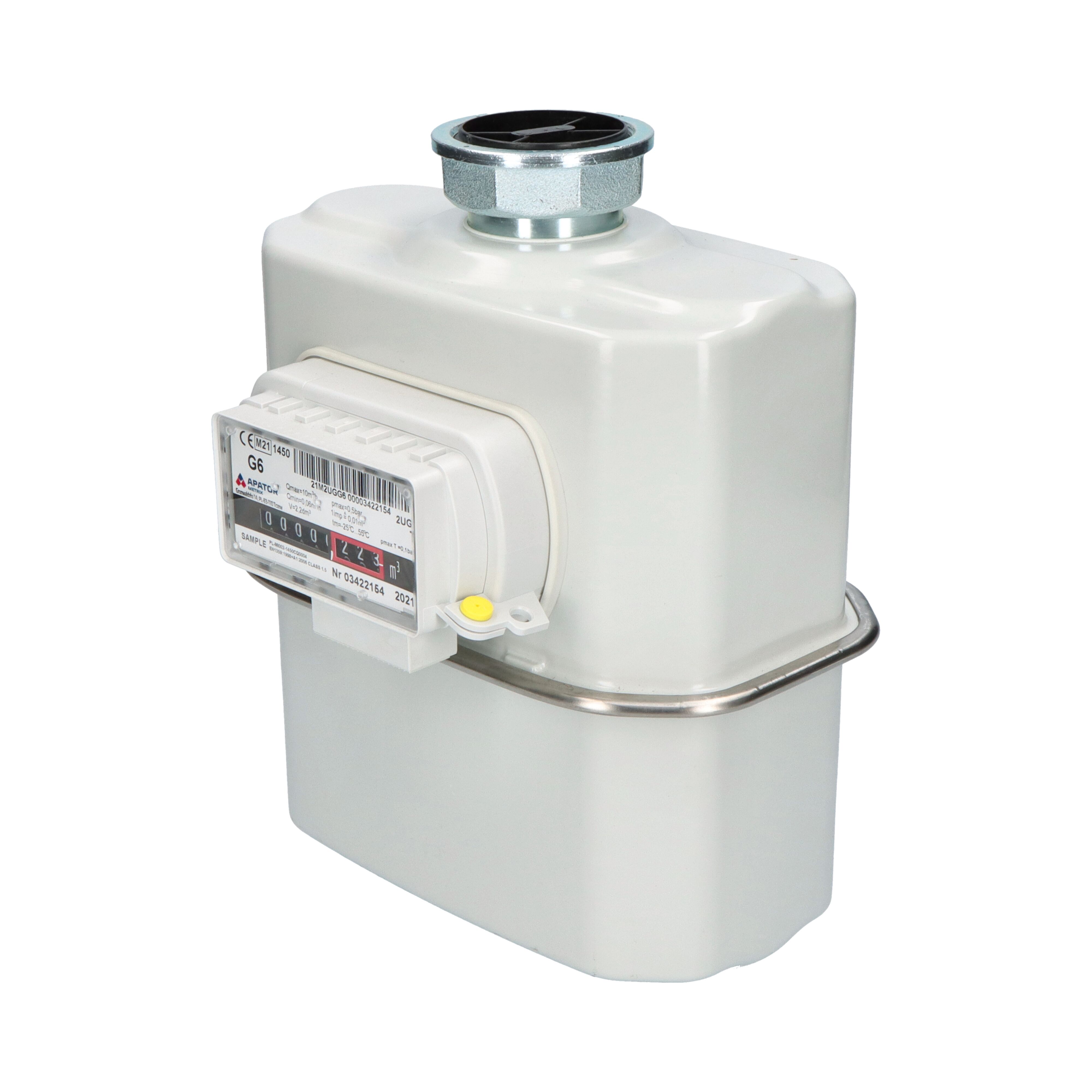 Apator diaphragm gas meter 2UG G6 2,2l 1-pipe