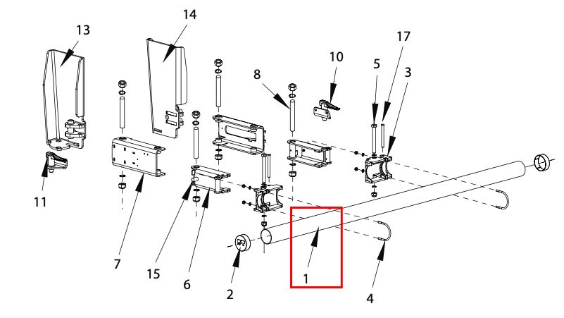 Pommier buis Ø 100 mm - voor BAB / BAES stootbalk - R58-02