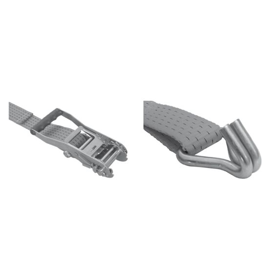 Rhiwa Quality sangle d'arrimage 50 mm - avec cliquet et crochet double soudé - 8000 mm