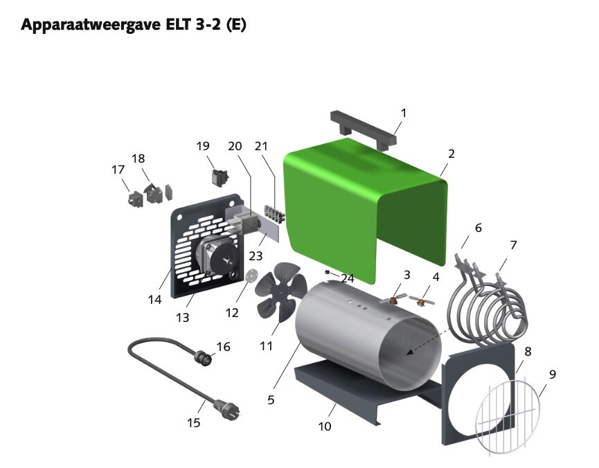 REMKO electric heater ELT 3-2 - 3.2kW