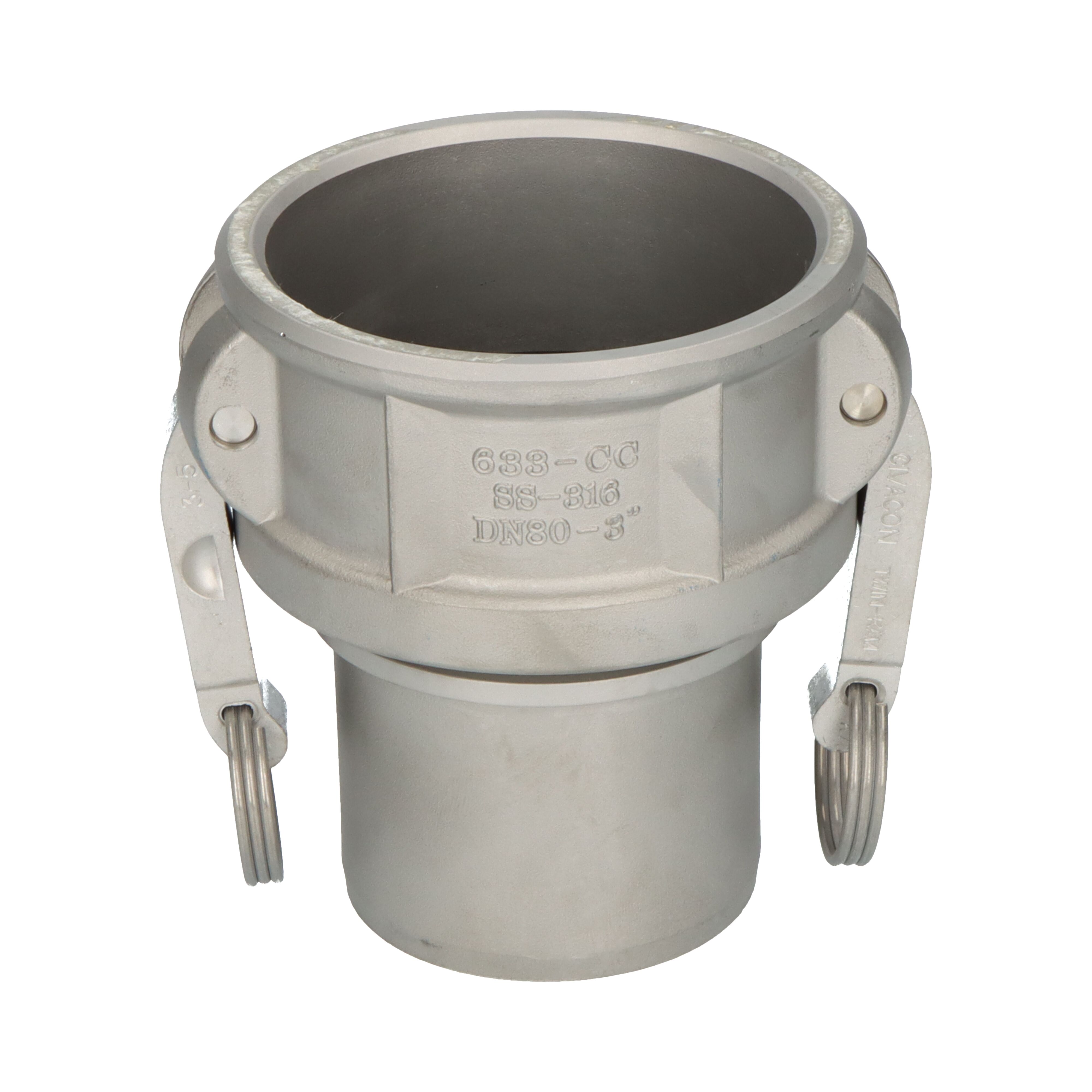 OPW coupler Kamlok coupler C 3" smooth hose shank with safety collar SS
